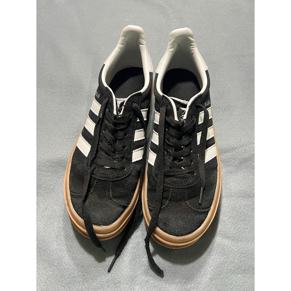 Adidas Gazelle Bold Women's Black White Gum Platform Sneakers IE0876